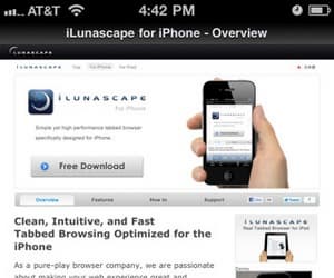 iLunascape 5.1.0 — браузер для iPhone, iPod touch и iPad
