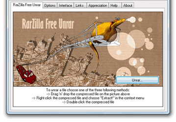 RarZilla Free Unrar v.3.3.2 - бесплатная утилита для разархивирования RAR-архивов