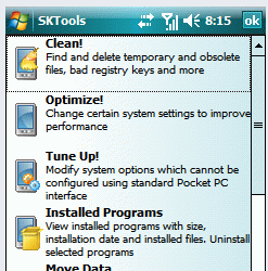 SKTools 4.5.1.5 помогают оптимизировать работу Windows Mobile  
