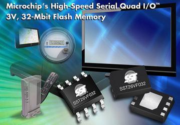 Microchip расширяет семейство флэш-памяти Serial Quad I/O моделью плотностью 32 Мбит
