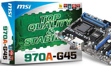Материнская плата MSI 970A-G45: подробности