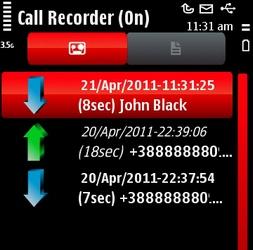 Call Recorder 1.1 записывает входящие звонки на Symbian