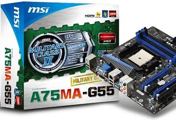 MSI A75MA-G55: системная плата для новейших процессоров AMD, соответствующая стандарту MIL-STD-810G
