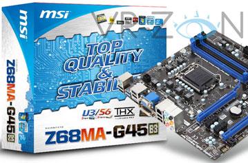 MSI Z68MA-G45 — системная плата типоразмера Micro ATX на чипсете Intel Z68