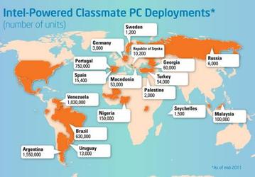 Поставки ученических нетбуков Intel Classmate PC превысили 4 млн штук