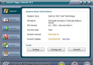 DirectX Happy Uninstall v.6.00 - утилита для полного удаления любых версий DirectX