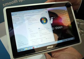 MSI анонсировала планшет WindPad 120W на платформе Intel Cedar Trail