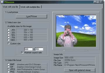 PIXresizer v.2.0.7 - бесплатная утилита для изменения размеров графических изображений