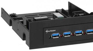 Sharkoon представила интерфейсную панель с 4 портами USB 3.0