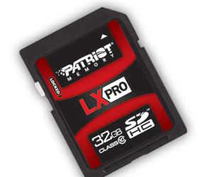 Карты памяти Patriot Memory LX Pro SDHC Class 10 передают данные со скоростью 20 МБ/с 