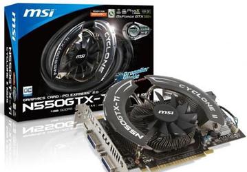 MSI оснастила GeForce GTX 550 Ti кулером Cyclone II и немного разогнала