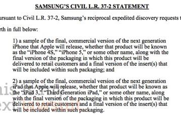 Юристы Samsung требуют показать им iPhone 5 и iPad 3 