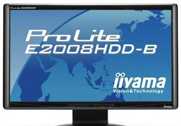 Для бюджетного 20-дюймового монитора iiyama ProLite E2008HDD выбрана панель типа TN