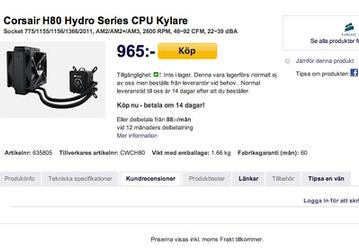 Corsair готовит к выпуску процессорные СВО Hydro H80 и H100