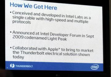 Торговая марка Thunderbolt принадлежит Apple, а не Intel?