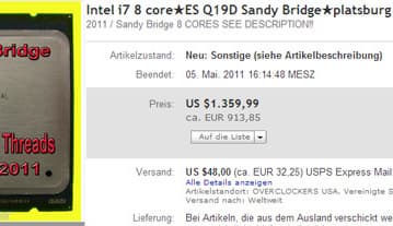 Sandy Bridge-EP Sample Seen On eBay