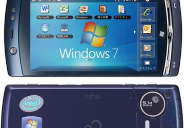 Смартфон Fujitsu LOOX F-07C на процессоре Intel Atom поддерживает Windows 7 и Symbian