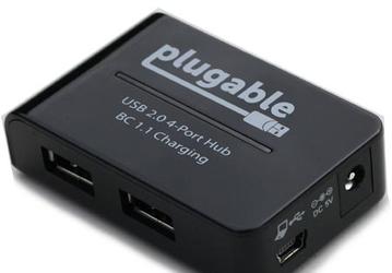 Концентратор USB Plugable Technologies USB2-HUB4BC соответствует спецификации BC 1.1
