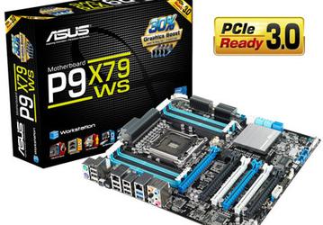 ASUS предлагает использовать материнскую плату ASUS P9X79 WS на чипсете Intel X79 в серверах и рабочих станциях