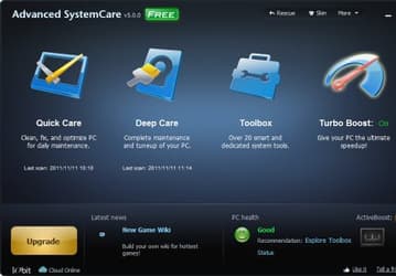 Advanced SystemCare v.5.2.0 Final - бесплатная утилита для настройки и оптимизации работы ОС Windows