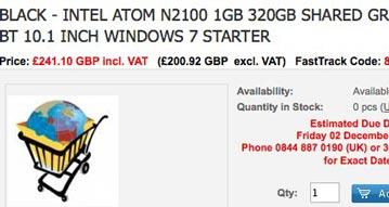 Процессор Atom N2100 замечен в конфигурации ноутбука Samsung N102S