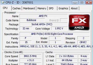 Флагманский процессор AMD на архитектуре Bulldozer разогнан до частоты 8,46 ГГц
