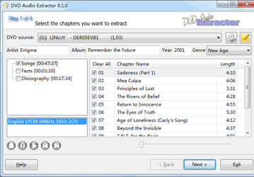 DVD Audio Extractor v.7.1.2 - утилита для извлечения аудио-треков с DVD-дисков