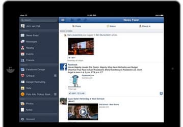Официальное приложение Facebook для iPad