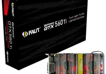 Компоненты 3D-карты Palit GeForce GTX 560 Ti Twin Light Turbo работают на повышенных частотах