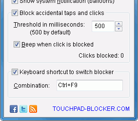 Touchpad Blocker v.2.9.0 - бесплатная утилита для блокировки тачпадов на ноутбуках
