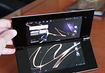 Планшет Sony Tablet P оснащён двумя дисплеями и складывается пополам