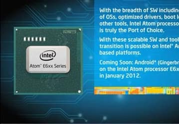 Intel обещает, что в январе процессоры Atom E6xx получат ОС Android 2.3