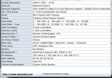 System Spec v.3.07 - утилита для сбора детальной информации о ПК