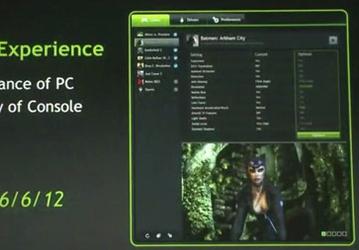С помощью NVIDIA GeForce Experience можно будет устанавливать оптимальные настройки в играх