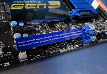 Третий слот PCI-E 3.0 x16 на системных платах на чипсете Z77 связан не с PCH, а с процессором