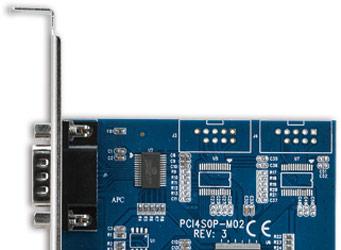 Карта расширения Century CIF-S2PCIe позволяет добавить в систему два порта RS-232С