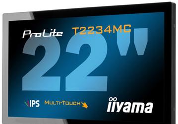 Основой монитора iiyama ProLite T2234MC стала панель типа IPS с емкостным сенсорным экраном