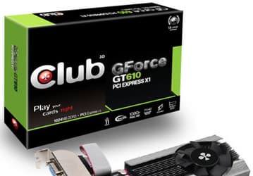Club 3D подготовила низкопрофильный вариант GeForce GT 610 с интерфейсом PCI Express x1
