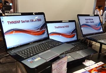 Toshiba показала в работе свой первый гибридный накопитель
