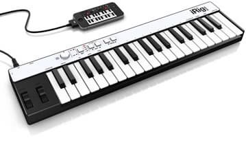 Клавиатурный контроллер MIDI iRig KEYS совместим с iPhone, iPod touch, iPad, Mac и ПК
