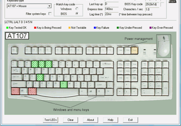 PassMark KeyboardTest v.3.0 Build 1005 - программа для тестирования работы клавиатур