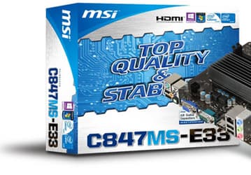 Системная плата MSI со встроенным процессором Celeron 847 обходится пассивной системой охлаждения