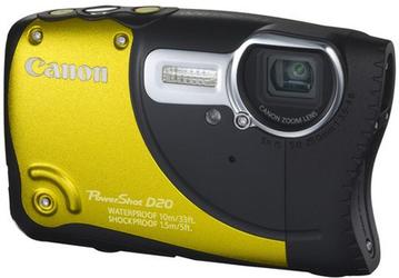 Защищенная фотокамера Canon PowerShot D20 оснащена GPS и «упакована» в корпус необычной формы