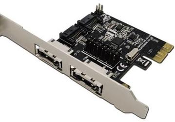 Карта расширения AREA SATA TwinTurbo Hybrid позволяет выбирать между внутренними и внешними портами SATA 6 Гбит/с