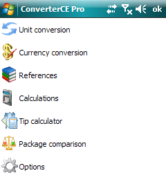 ConverterCE Pro 4.2 — универсальный конвертер величин для Windows Mobile
