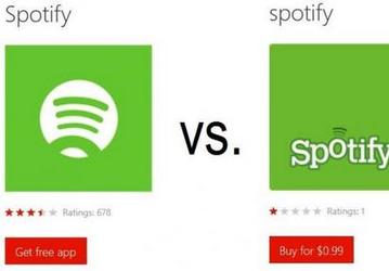 В Windows Phone Marketplace обнаружена подделка на Spotify