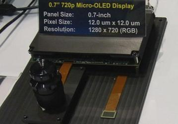 Компания Sony показала панели типа OLED для электронных видоискателей и носимых дисплеев 