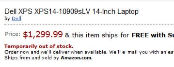 Неанонсированный ультрабук Dell XPS 14 засветился на Amazon