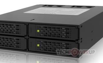 ICY DOCK даёт возможность вставить четыре HDD или SSD в один отсек типоразмера 5,25 дюйма
