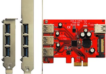 В продаже замечена карта расширения USB3.0R-P4-PCIe с четырьмя портами USB 3.0